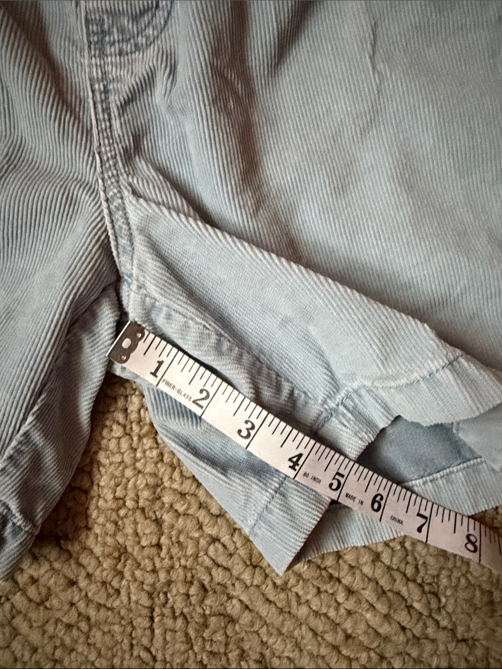 J. Crew Light Blue Elastic Waist Corduroy Shorts - Picture 6 of 7